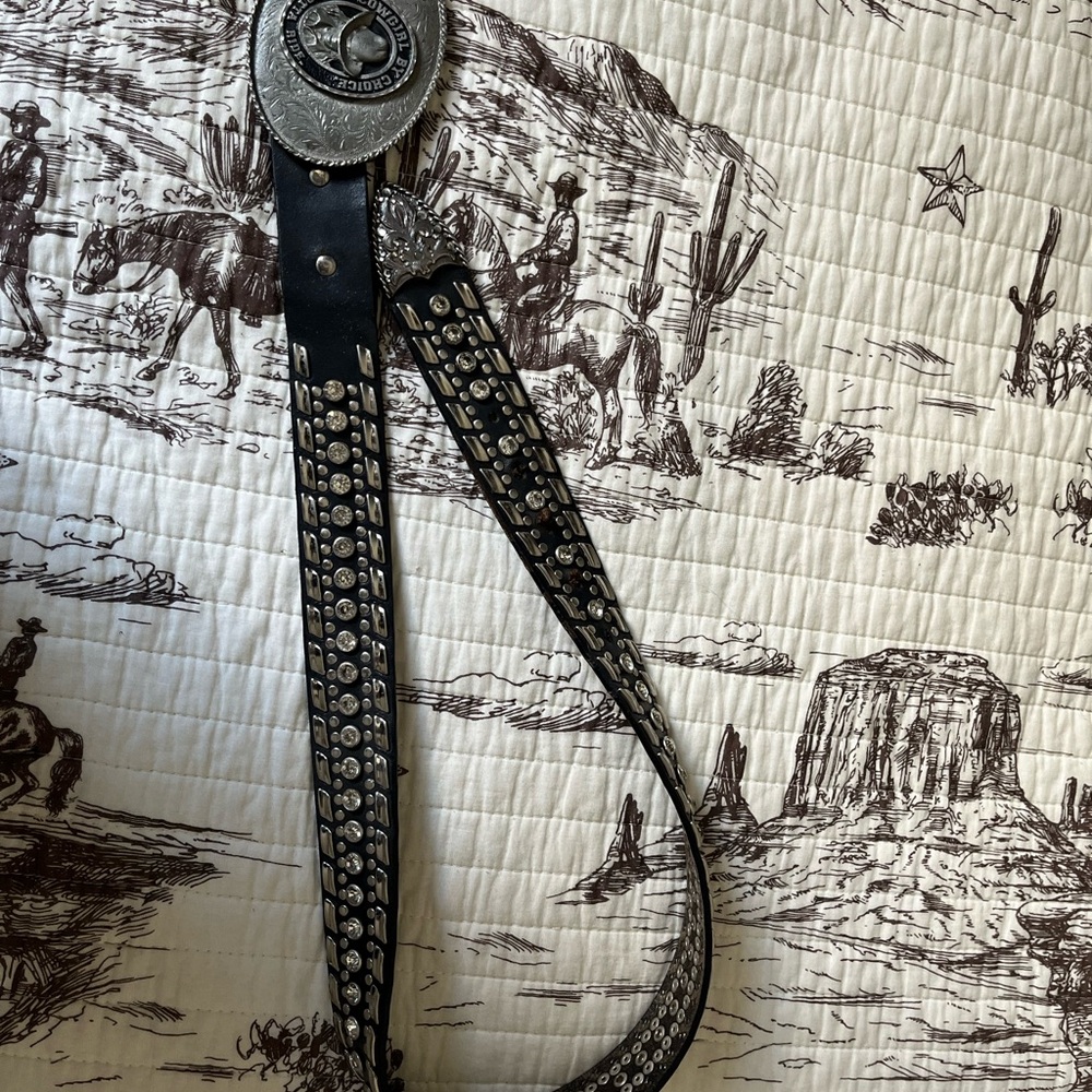 Black Studded Women's Belt